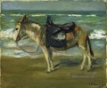 Reitesel am Strand nach Links Max Liebermann deutscher Impressionismus